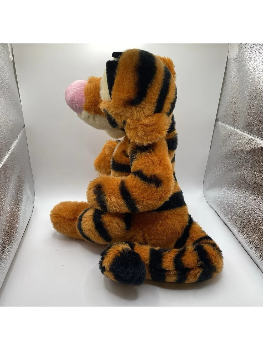 Disney Tigger Plush - Vintage 1998 LARGE Super Soft Beanie Mattel 17